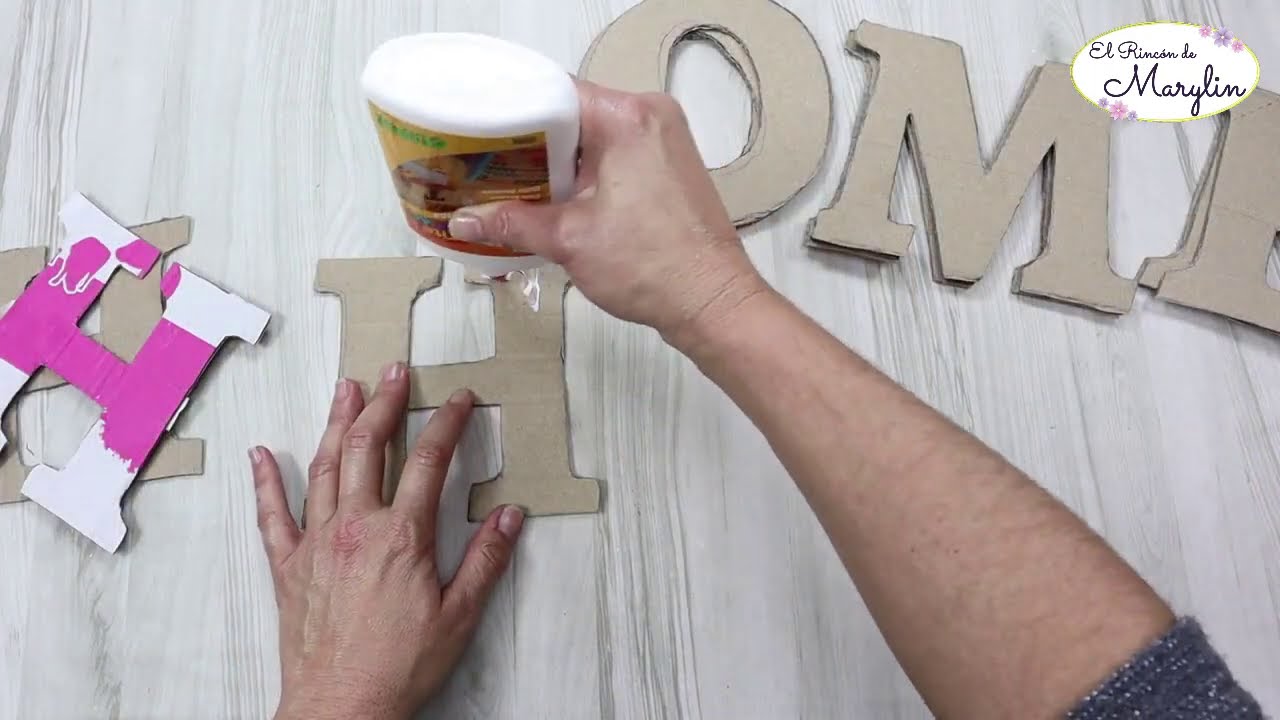 Manualidades FACILES Y RAPIDAS con CARTON ¨{LETRAS DECORATIVAS}