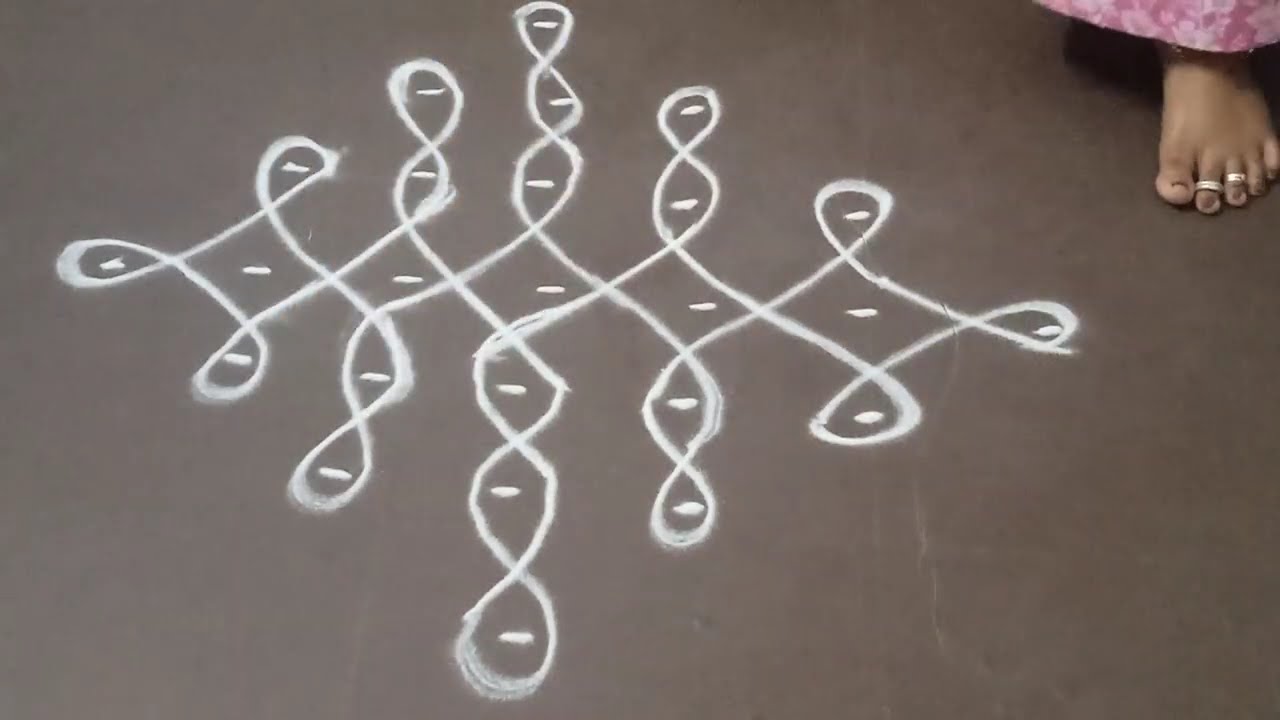 🌸 Creative Kolma Muggulu ✨ | Beautiful Melikala Muggulu 🌿 | Traditional Rangoli Designs &ndash; 7 Dots