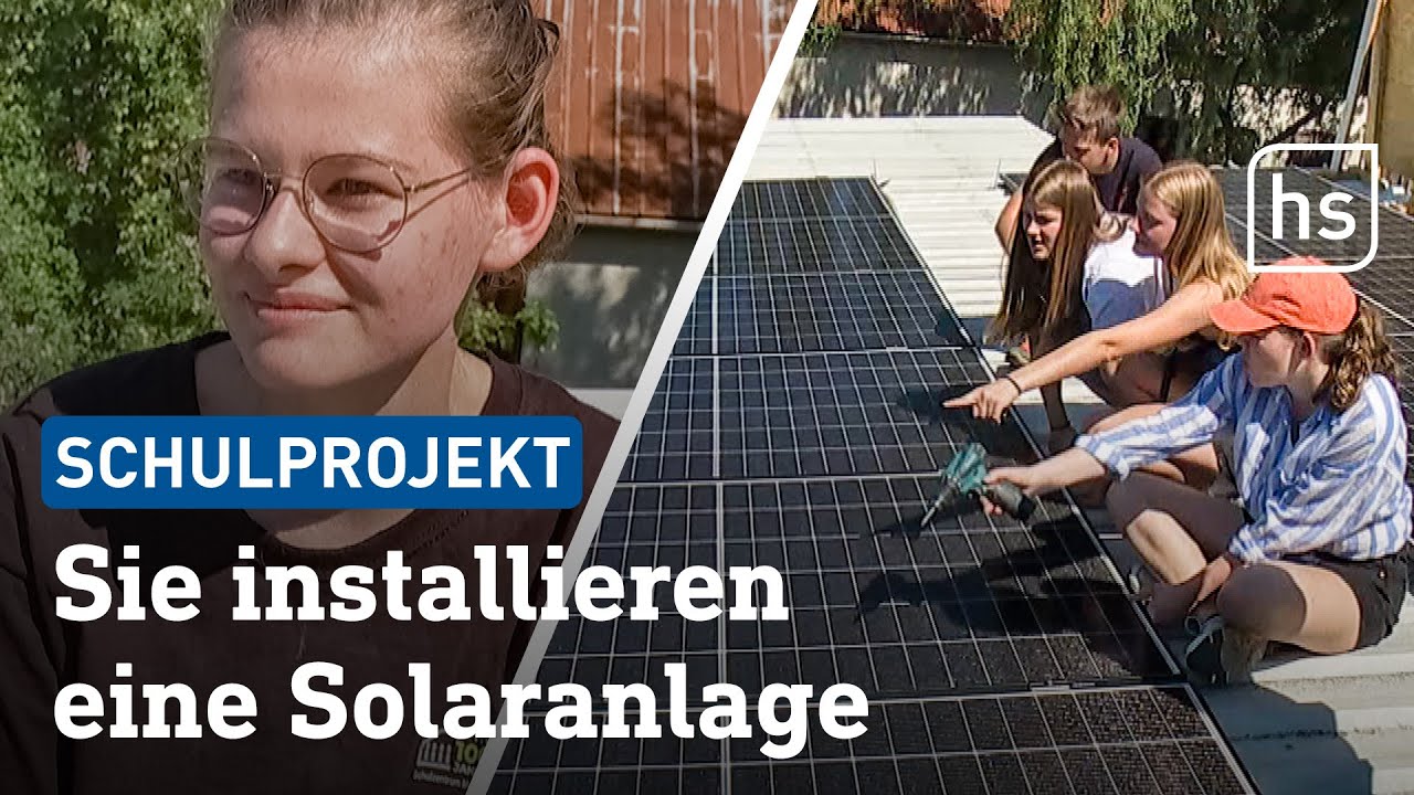 Darmstadt: Schülerinnen & Schüler produzieren Sonnenenergie auf Garagendach | hessenschau