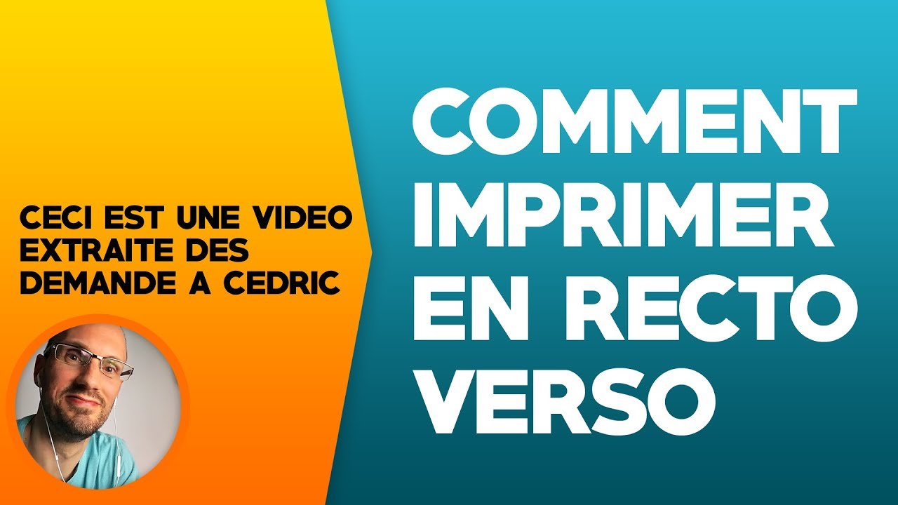 Imprimer en recto verso