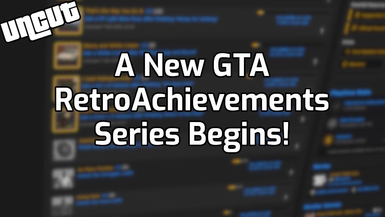 New GTA RetroAchievements Playthrough!