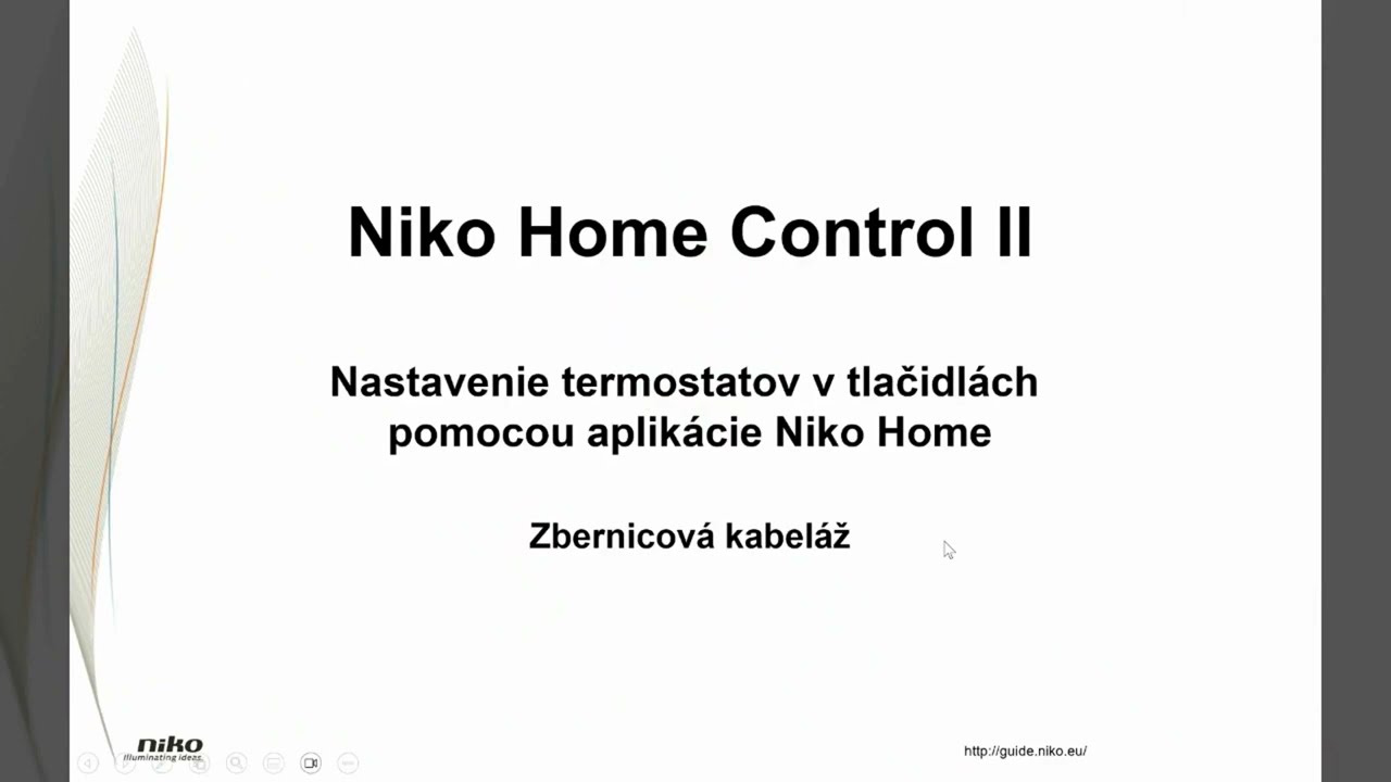 Niko Home Control II - Ako nastaviť termostaty v Tlačidlách pomocou aplikácie Niko Home