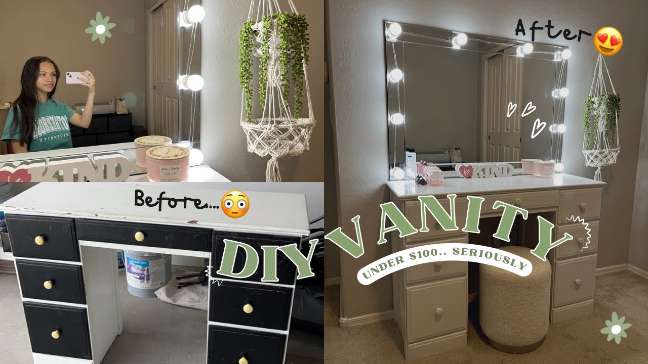 DIY Aesthetic Vanity on a budget - LESS THAN $100!