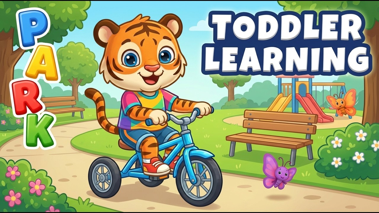 AT THE PARK | Baby Learning First Words | Learn to Talk For Babies