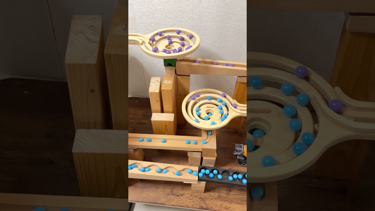 #marblerun #relaxing #marbleasmr #marblerace #marble #toys #ビー玉転がし #marblesrace #woodentoys