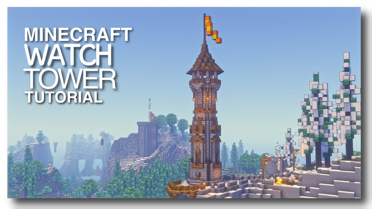 Minecraft: How to build a Medieval Watchtower! #2