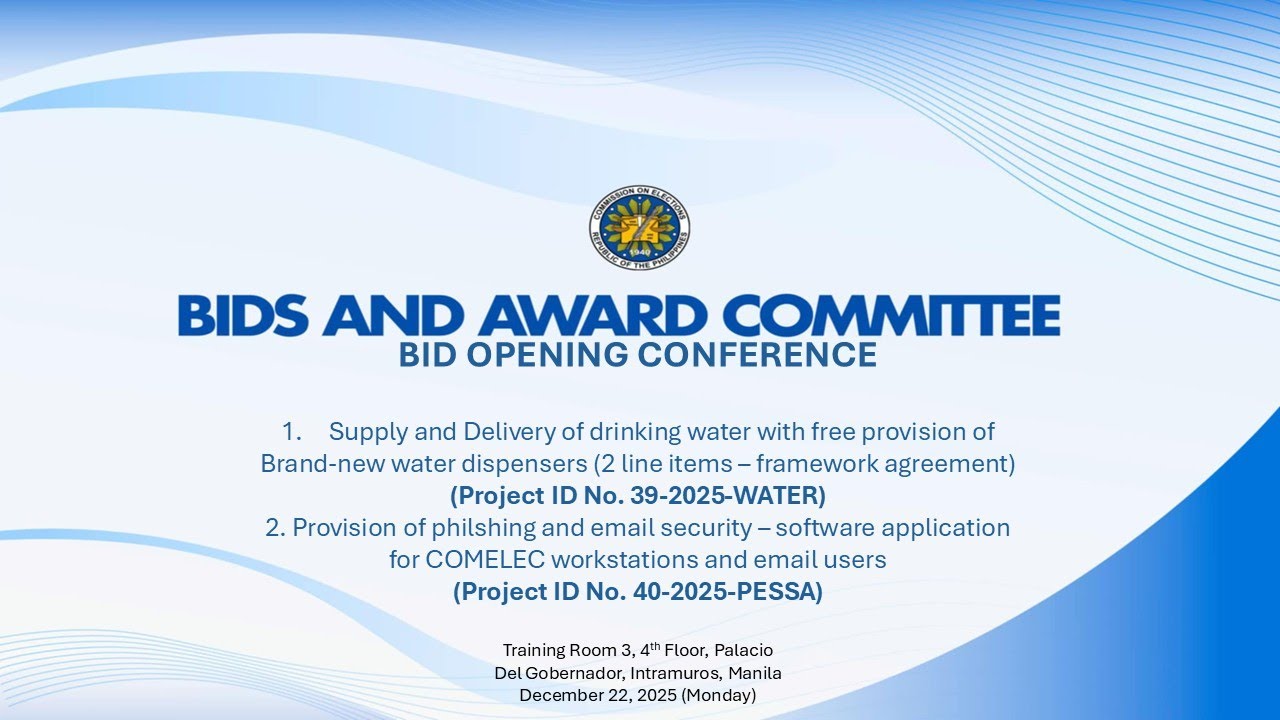BIDS AND AWARDS COMMITTEE - BID OPENING CONFERENCE