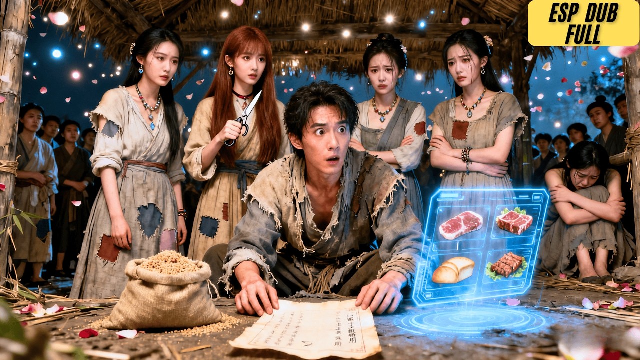 A año de hambre, salva 5 cuñadas. Sistema choque enciende, tanque derrota bandidos, aldea rica.