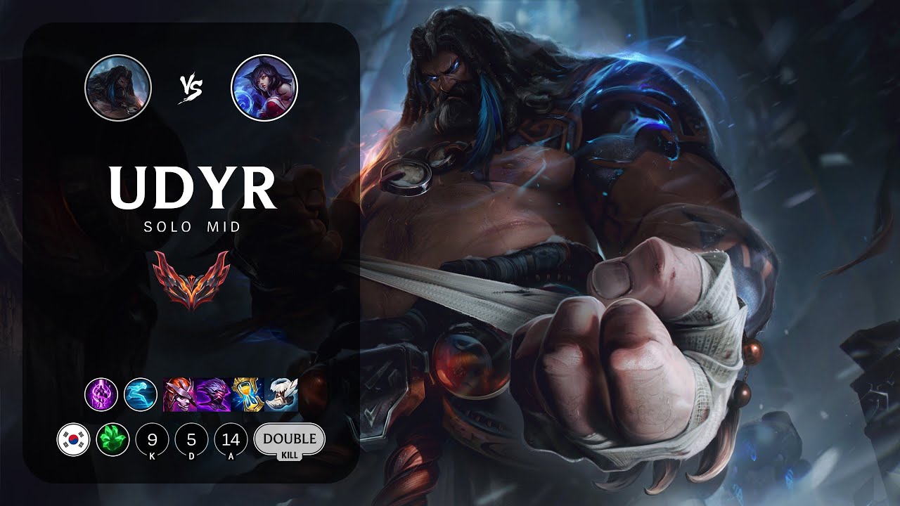 Udyr Mid vs Ahri - KR Grandmaster Patch 13.22