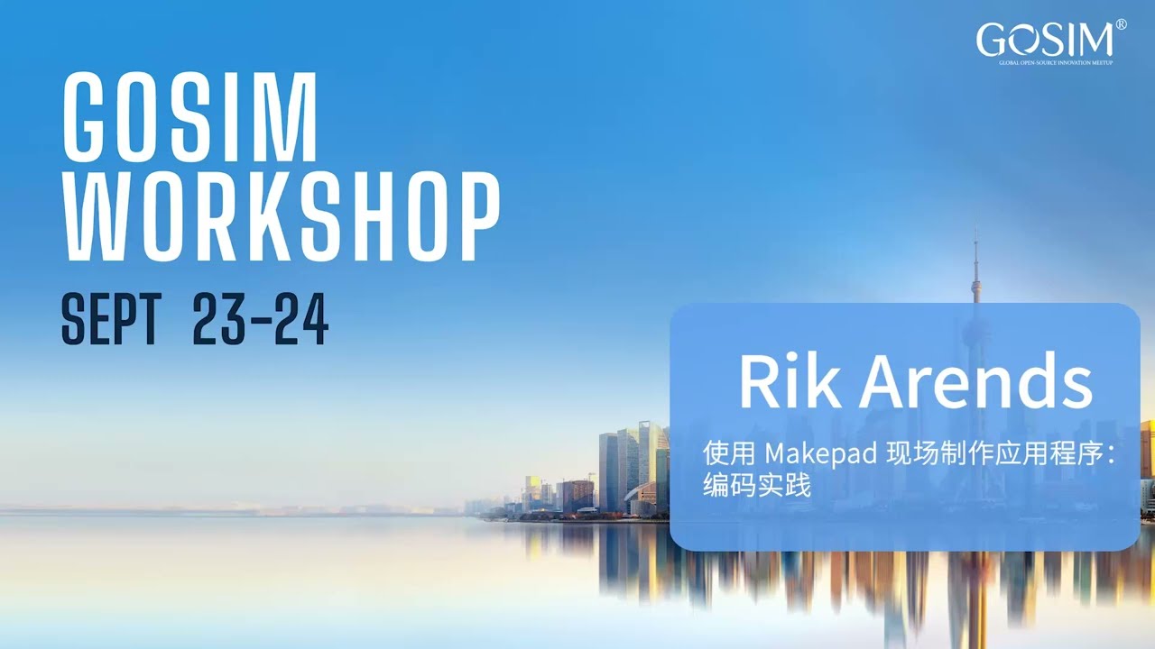Live App Building Using Makepad: Hands-on Coding — Rik Arends | GOSIM Workshop 2023