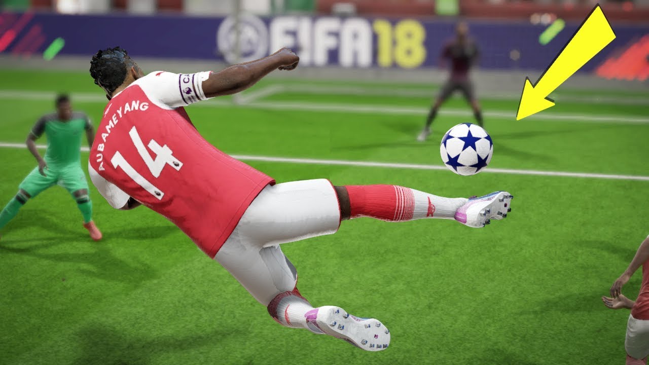 FIFA 18 TOP 10 BEST GOALS! Ft.AUBAMEYANG OVERHEAD,BACKHEEL, RABONA KICK!