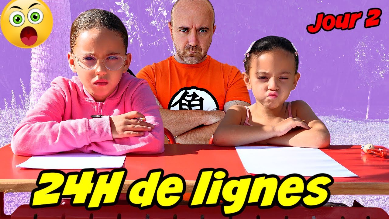Des LIGNES pendant 24 HEURES ! UNE SEMAINE PUNI (JOUR 2 )