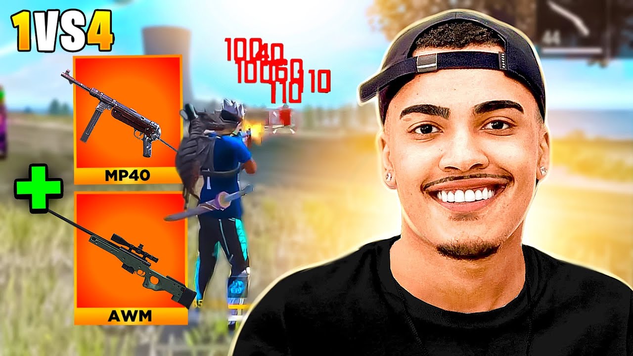 JOGANDO SOLO VS SQUAD COM UMA COMBINAÇÃO DE ARMAS APELONA - FREE FIRE