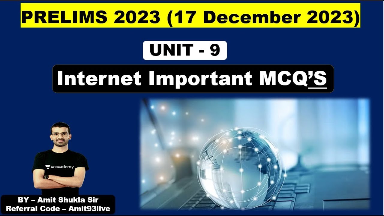 MPPSC PRE | Internet Important MCQS | MPPSC PRE 2023 | Part 3 | Prelims 2023 | Amit Shukla Sir