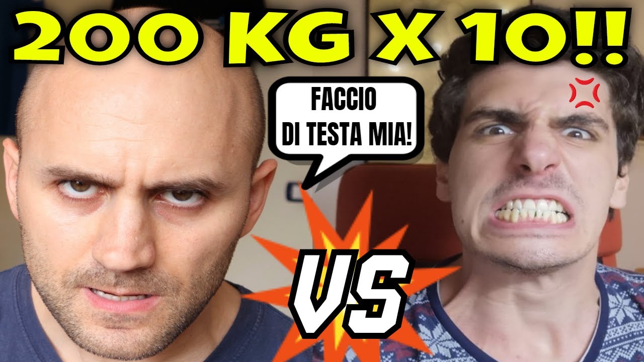 200 KG  X 10 - SQUAT CHALLENGE - LEG DAY // Ho sfidato il mio Coach e si é Arrabbiato