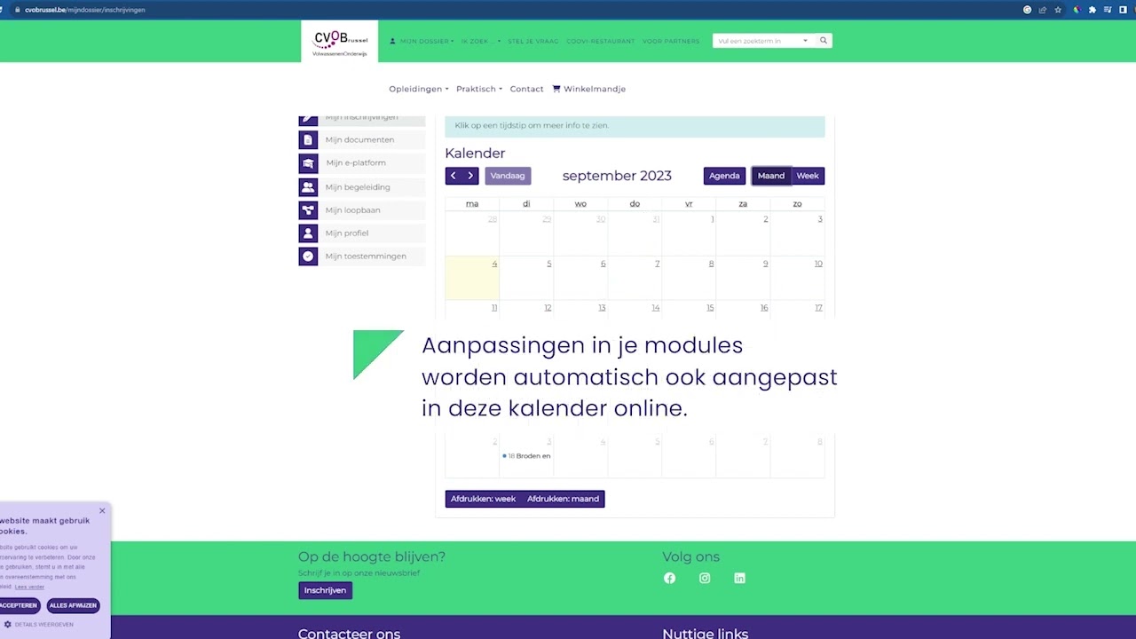 Hoe gebruik ik 'mijn dossier' op de website van CVO Brussel?