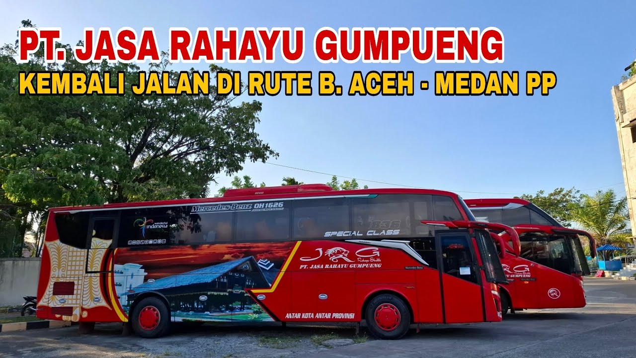 AKHIRNYA BUS JRG KEMBALI MELINTAS DI RUTE BANDA ACEH - MEDAN PP