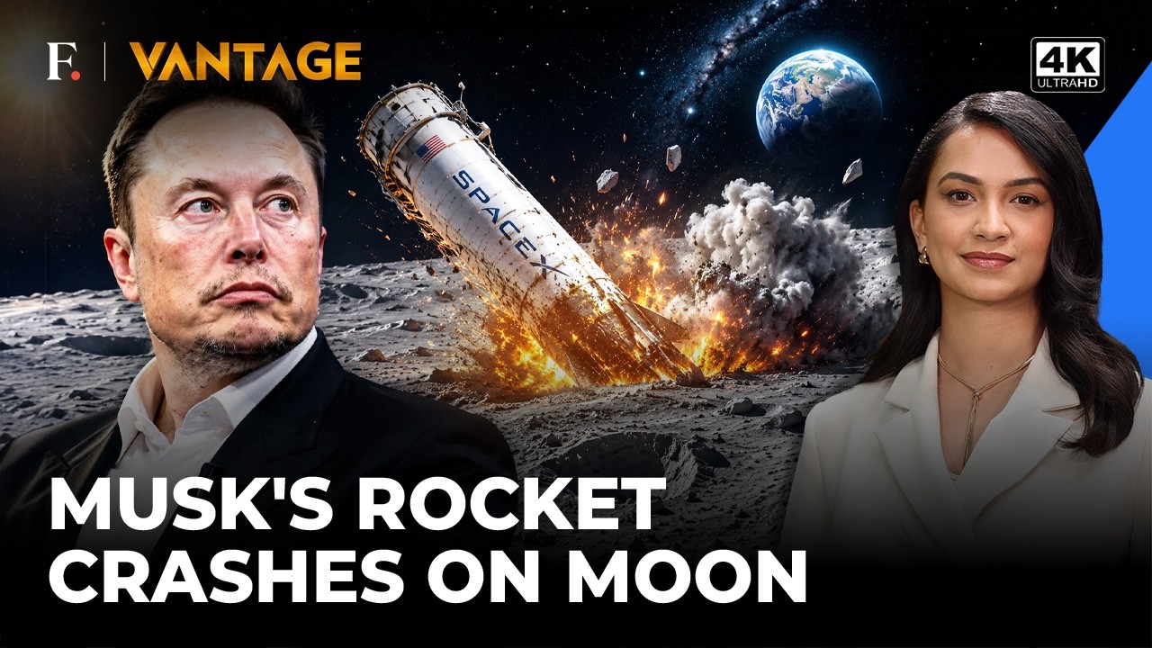 Ракета SpaceX Falcon 9 Маска врезалась в Луну. Почему это произошло | Vantage на Firstpost | 4K