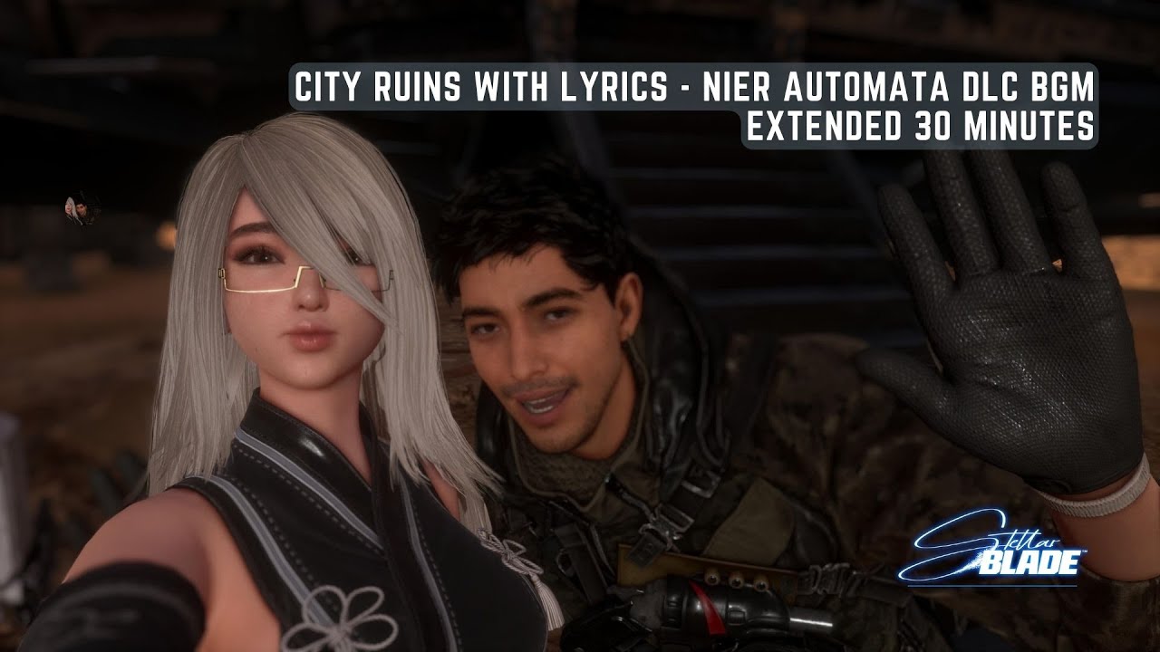 City Ruins with lyrics - Stellar Blade x Nier Automata DLC OST Extended 30 Min [4K HQ]
