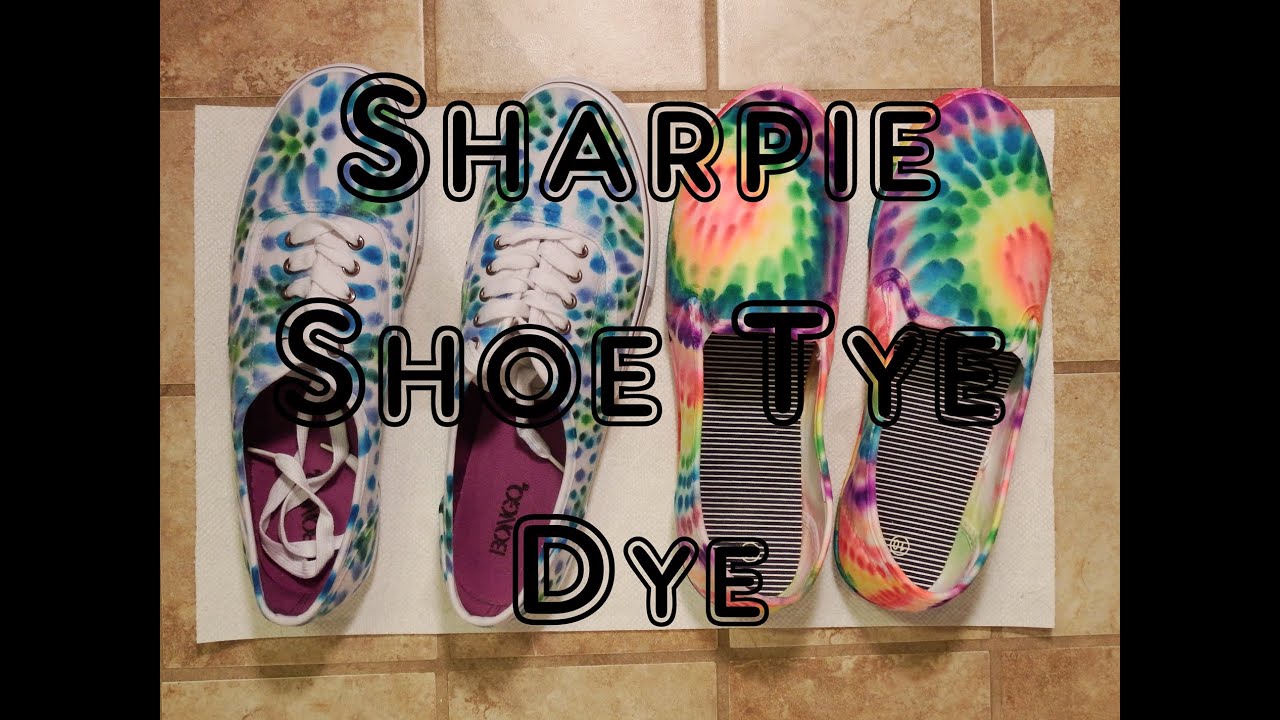Her vs. Him Pintertest #1-Sharpie Shoe Tye Dye