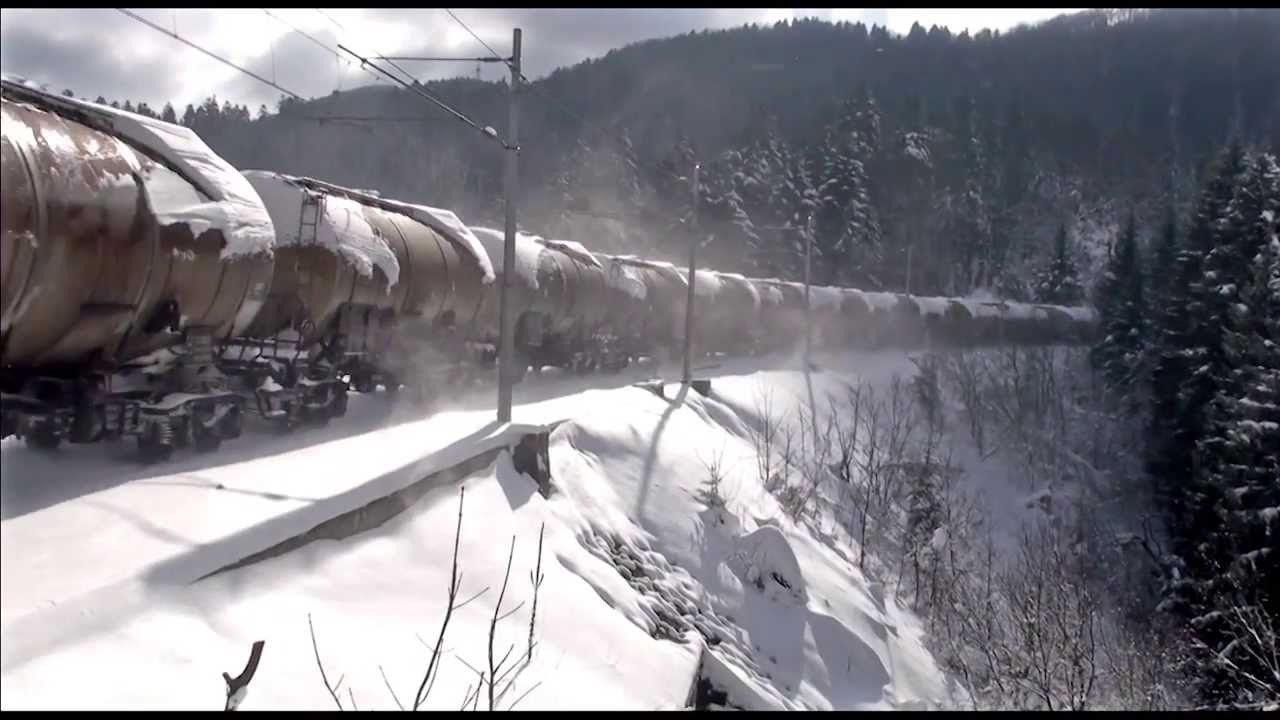 Railfanning in snowy Lokve, Croatia