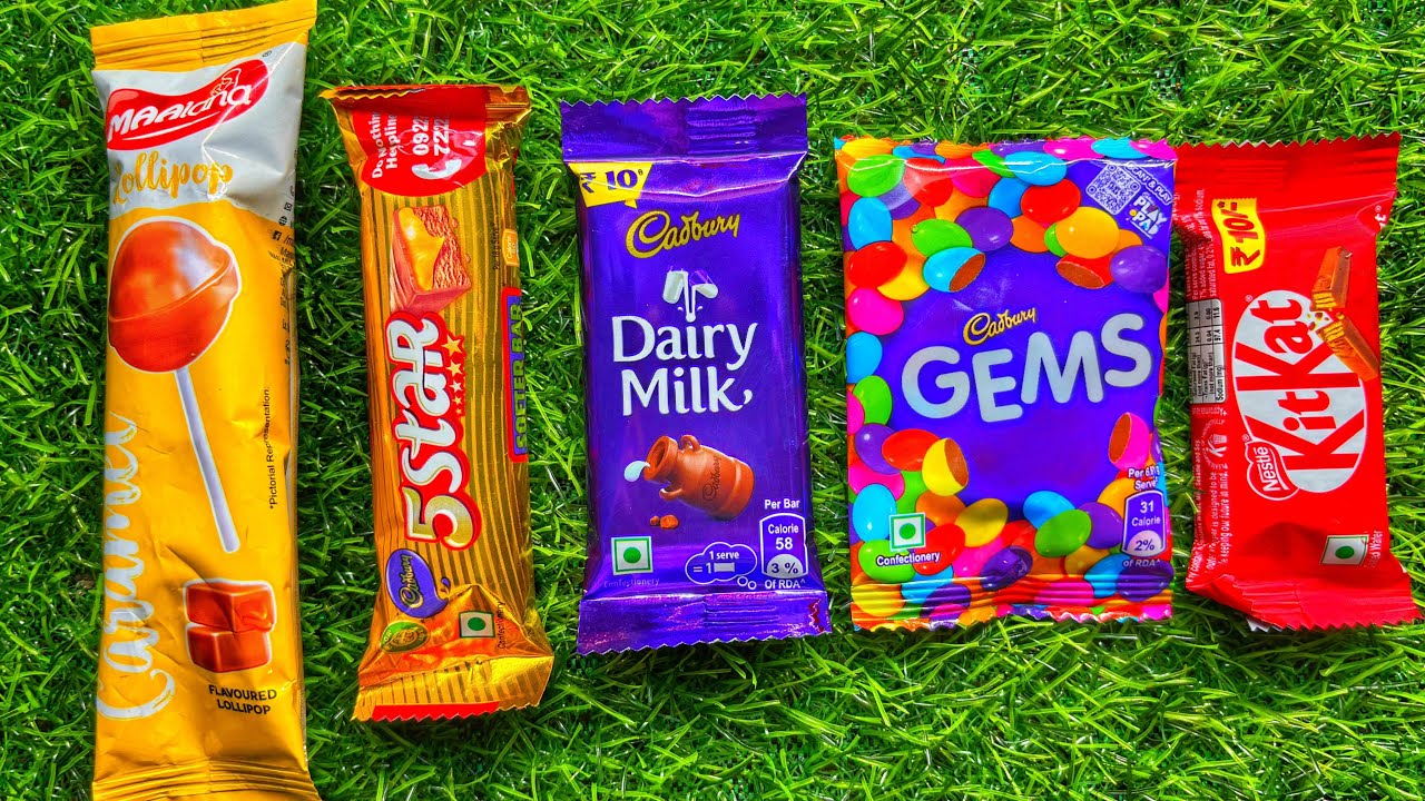 Satisfying video Asmr lollipops candy and chocolate jelly gummy candy asmr rainbow cutting video