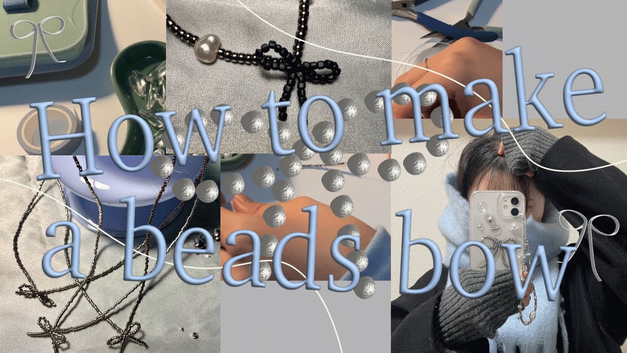 【How to make a beads bow】ビーズリボンの作り方⋆౨ৎ˚⟡˖ ࣪＆ネットショップオープン🤍