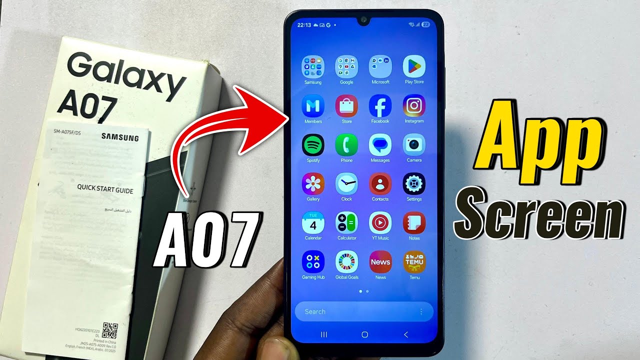 Samsung Galaxy A07: How to Enable or Disable App Screen (App Drawer)