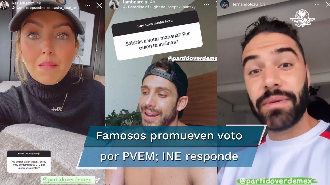 INE exige a influencers bajar de Instagram videos de apoyo al Partido Verde