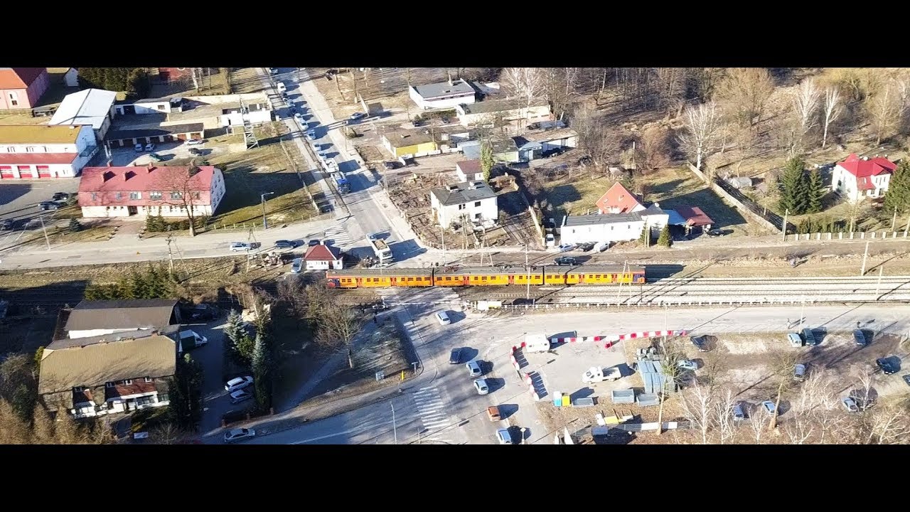 Budowa wiaduktu - Ostr&oacute;da 2018-03-19 - stan obecny (linia kolejowa nr 353) 4K