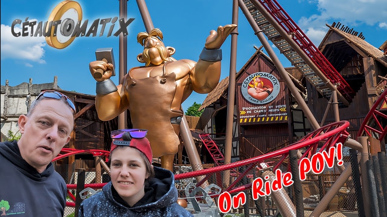 The Inasine! New Cetautomatix Roller Coaster at Parc Ast&eacute;rix On Ride POV!