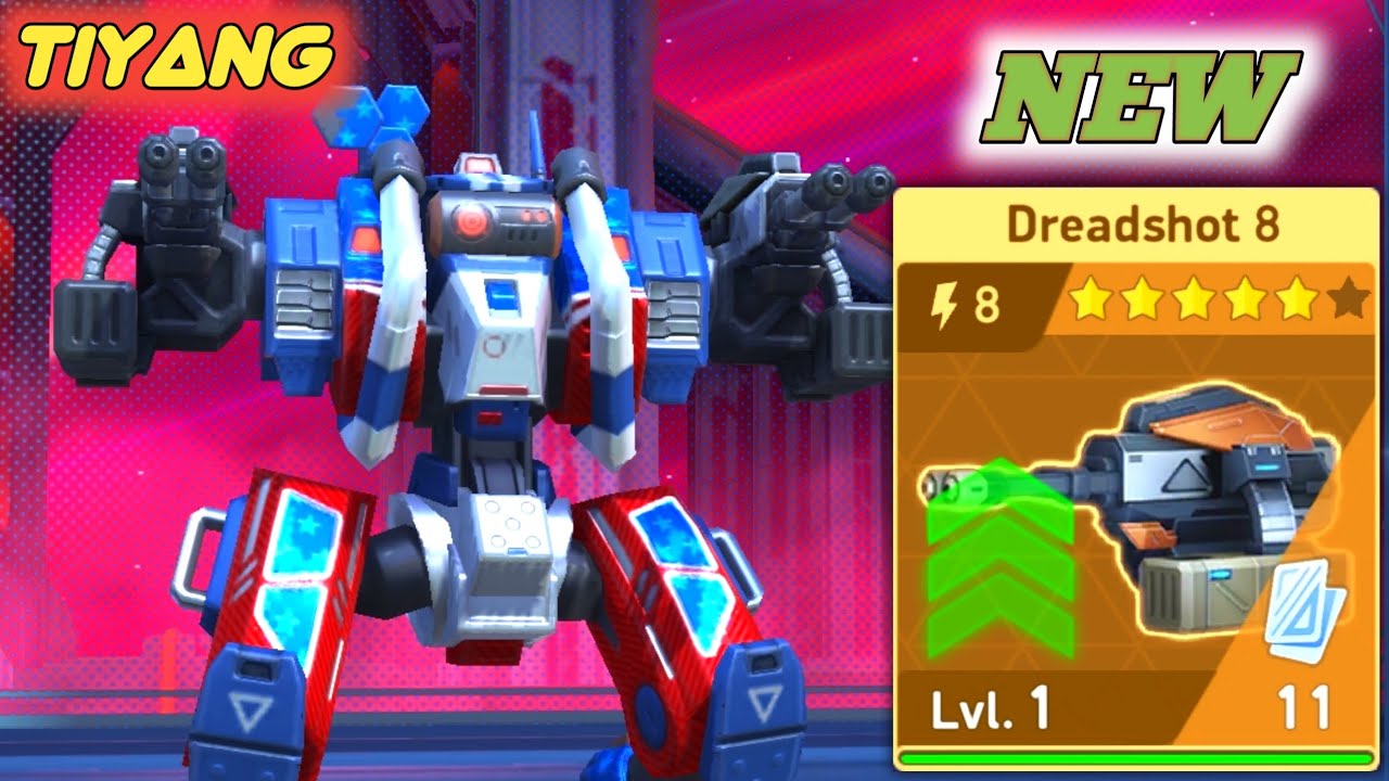 New Weapon Dreadshot 8 Gameplay With Orion - Mech Arena