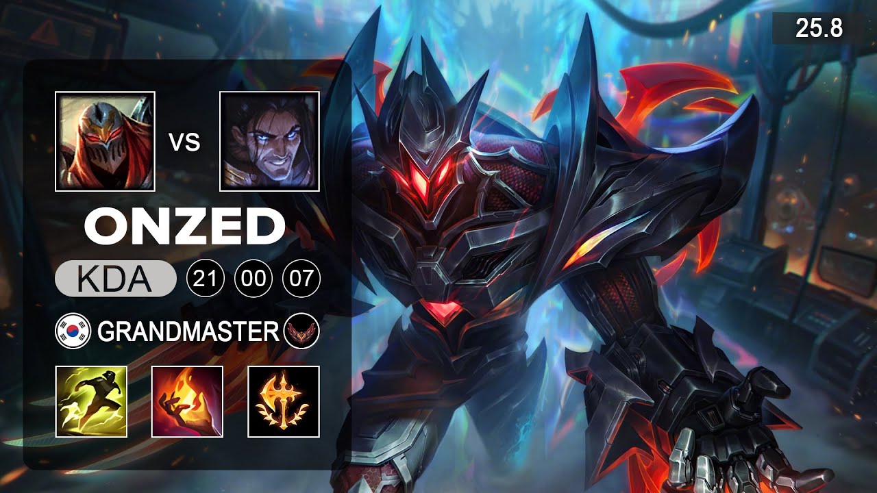 OnZed Zed vs Sylas Mid - KR Grandmaster - Patch 25.8 Season 15