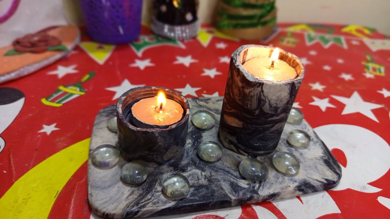 حامل شموع تحفه بتكلفه بسيطه