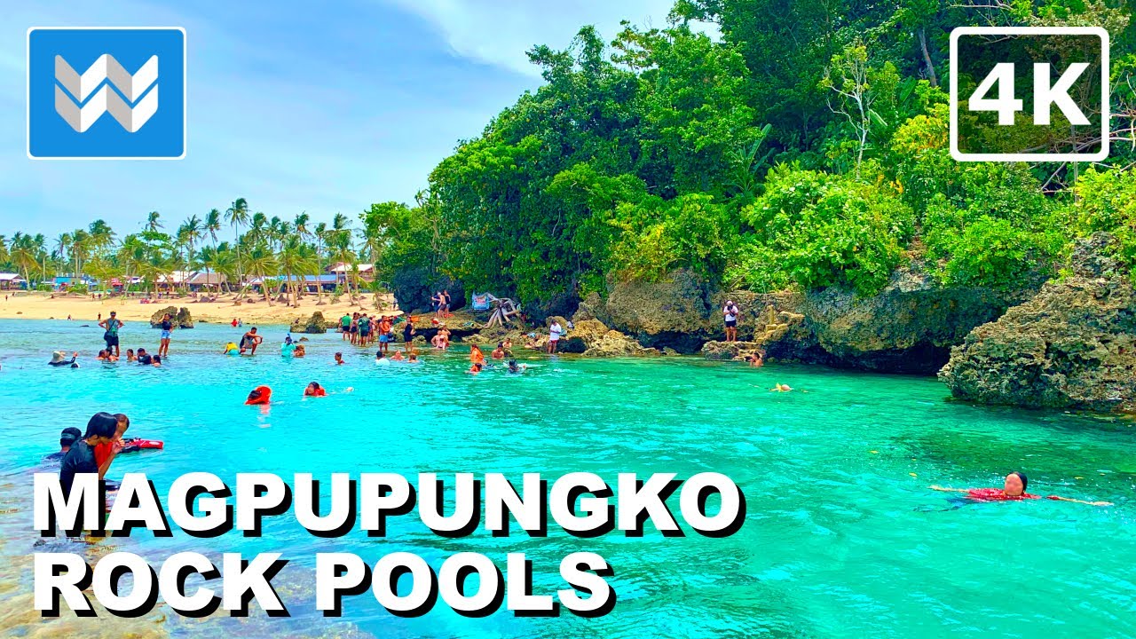 [4K] Magpupungko Rock Pools & Beach in Siargao Island Philippines 🇵🇭 Walking Tour & Travel Guide