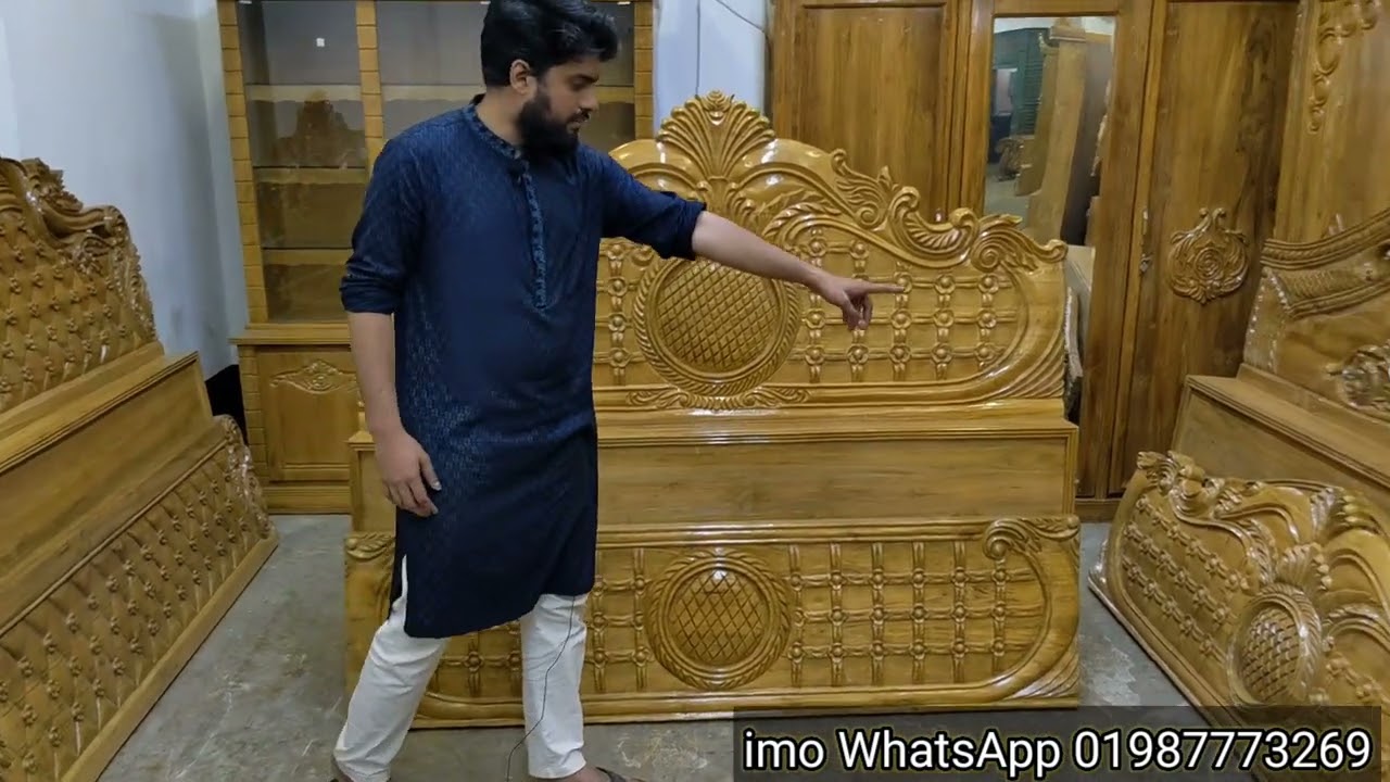 সেগুন কাঠের ভিন্ন ডিজাইন এর খাট দেখুন। furniture || wood || bed || bed price in Bangladesh.