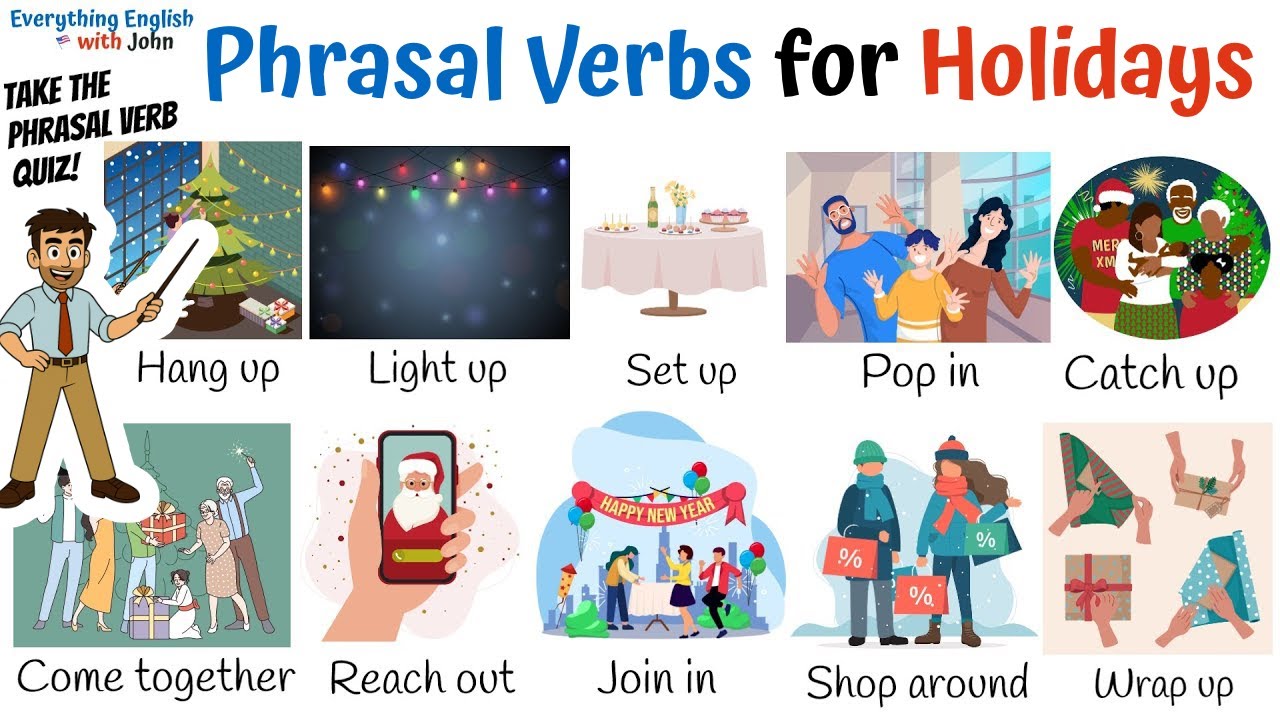 10 Important Phrasal Verbs for Holidays! Common Phrasal Verbs, Holiday Vocabulary