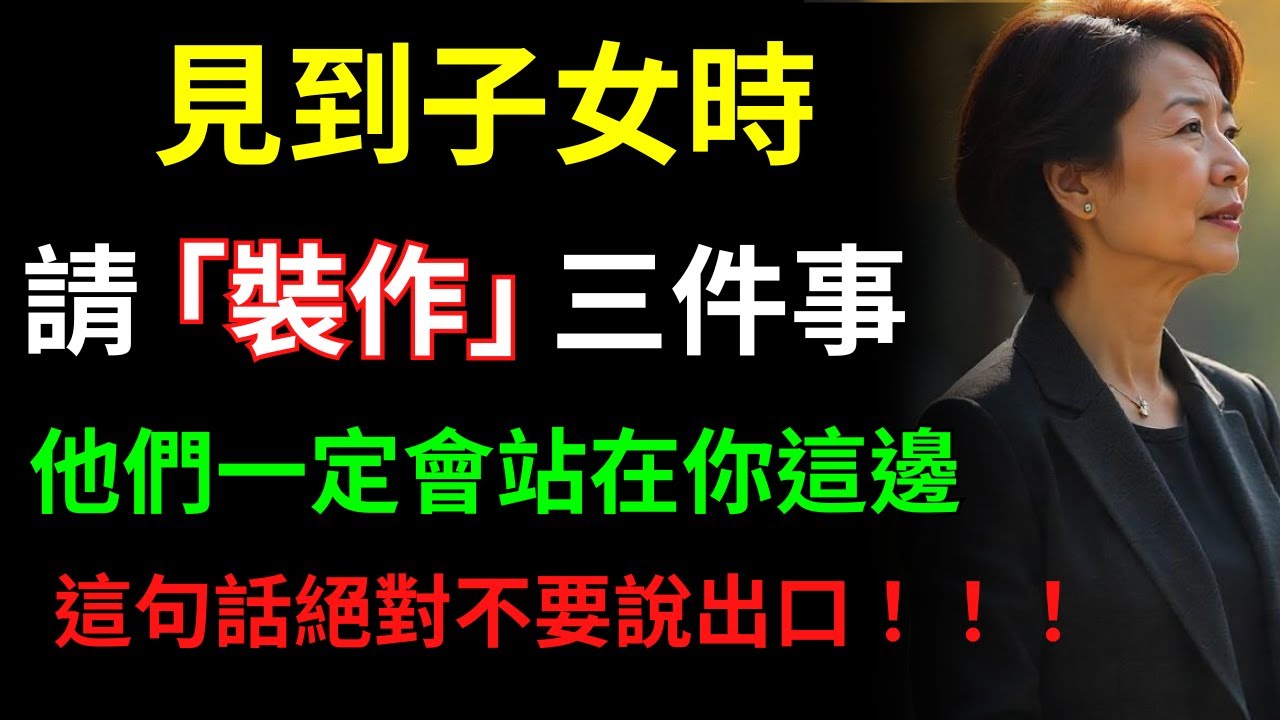 只要父母改變這三件事，與子女的關係就會變得出奇地輕鬆｜人生智慧｜晚年智慧｜父母與子女｜樂齡族