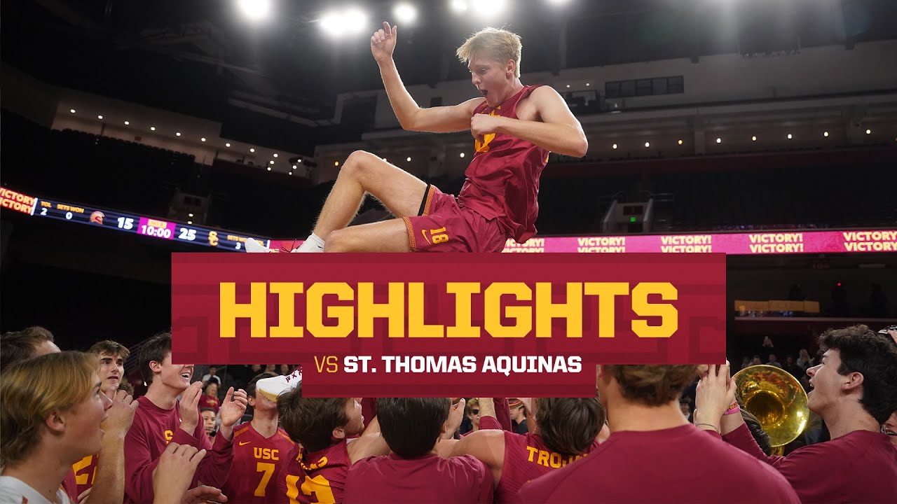 USC Men's Volleyball vs. St. Thomas Aquinas Highlights | Trojans win 3-0