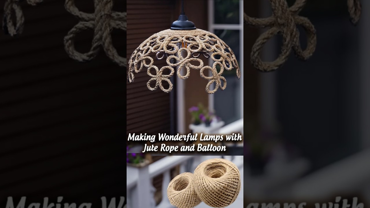 Making a Wonderful Chandelier from Jute Rope #diy #crafts  #lamp