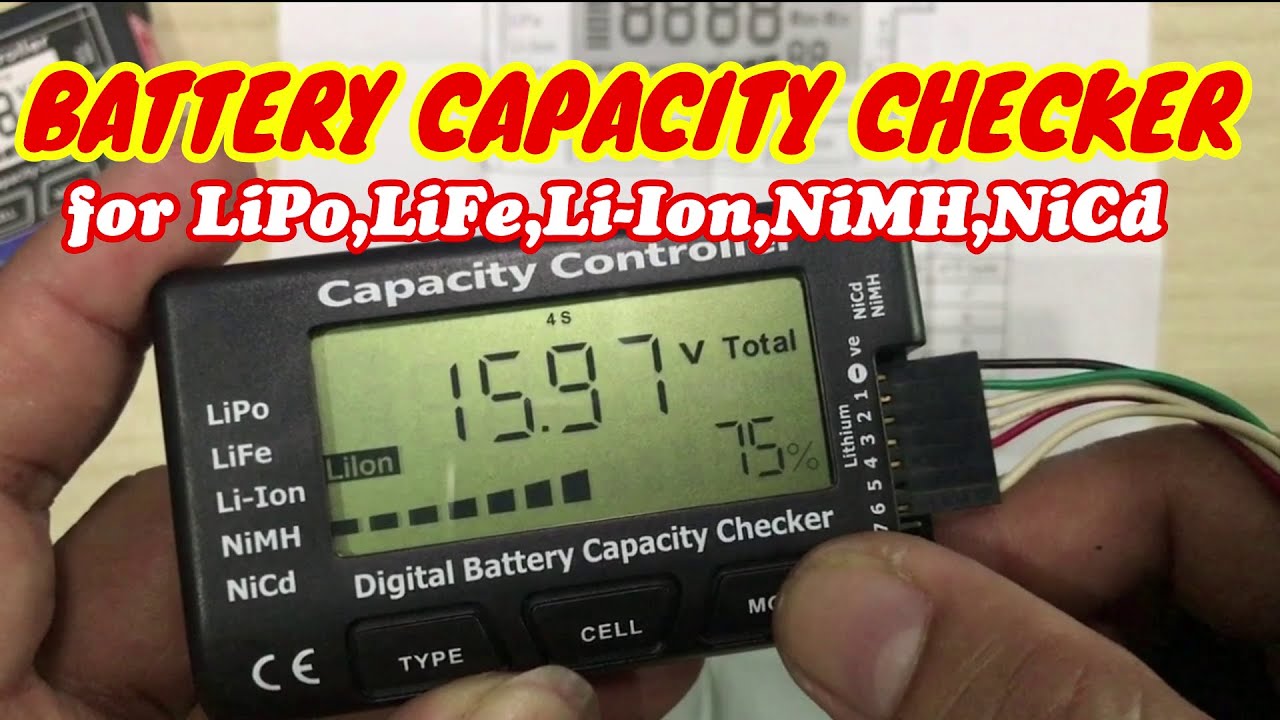CellMeter 7 Digital Battery Capacity Checker, for LiPo, LiFe, Li-ion, NiMH, NiCd Battery Pack