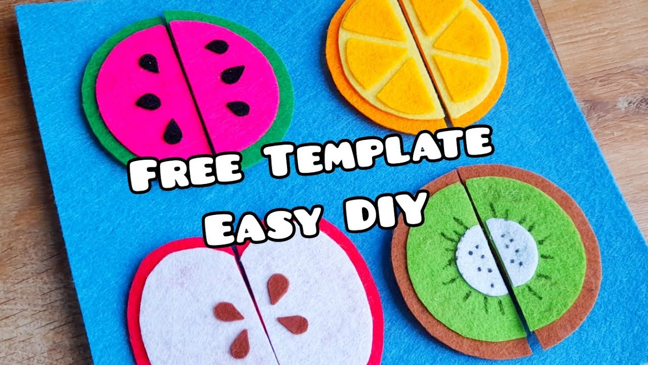 DIY Fruit Puzzle 1 Activity Busy Book No Sew