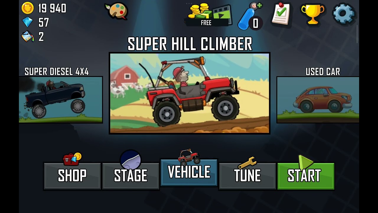 Playing hill climb racing #cargame #newmap #progamer 