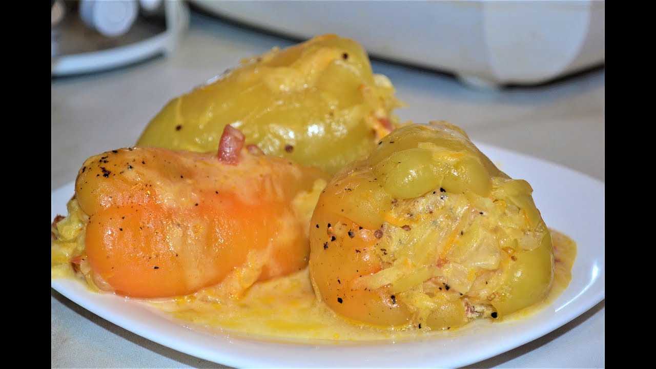 Перец фаршированный картофелем.Очень простой рецепт.