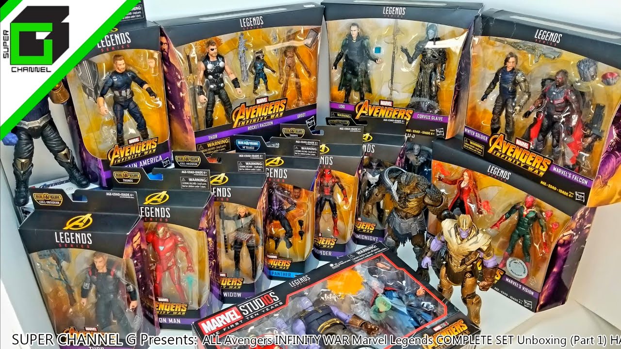 Every AVENGERS INFINITY WAR Marvel Legend!!! Complete set and Complete video!