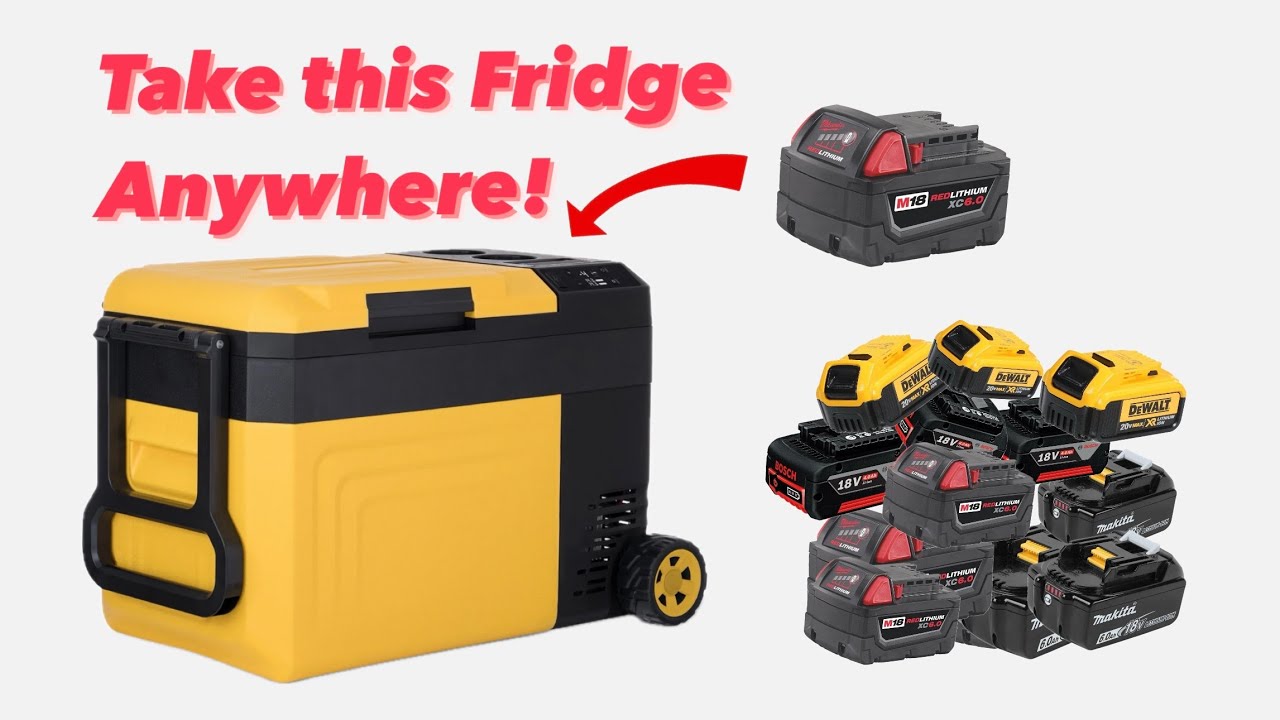 Battery Powered Newair 25qt Jobsite Cooler - Power Tool Batteries