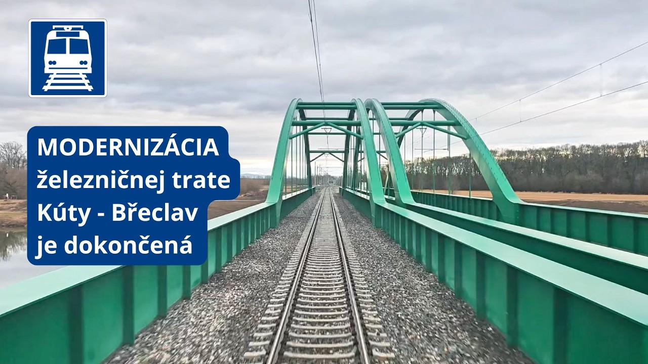 Modernizácia železničnej trate Kúty - Břeclav je dokončená (február 2026)