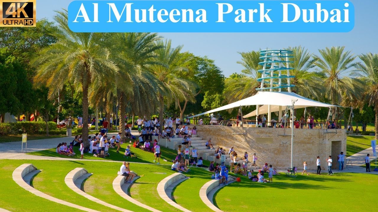 Al Muteena Park Dubai 4K Evening Walking Tour.