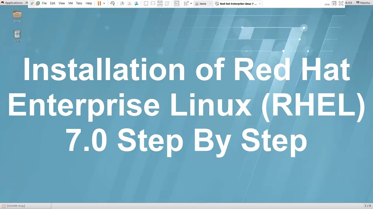 How to Install Red Hat Enterprise Linux 7.0 in VMware Workstation Step By Step