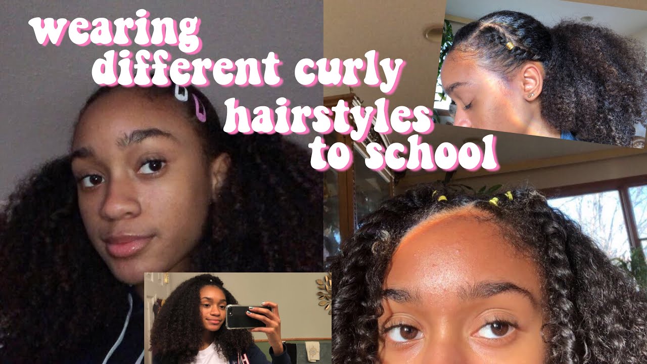wearing different natural curly hairstyles to school for a week 2019